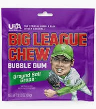 Big League Chew- Ground Ball Grape Peg Bag