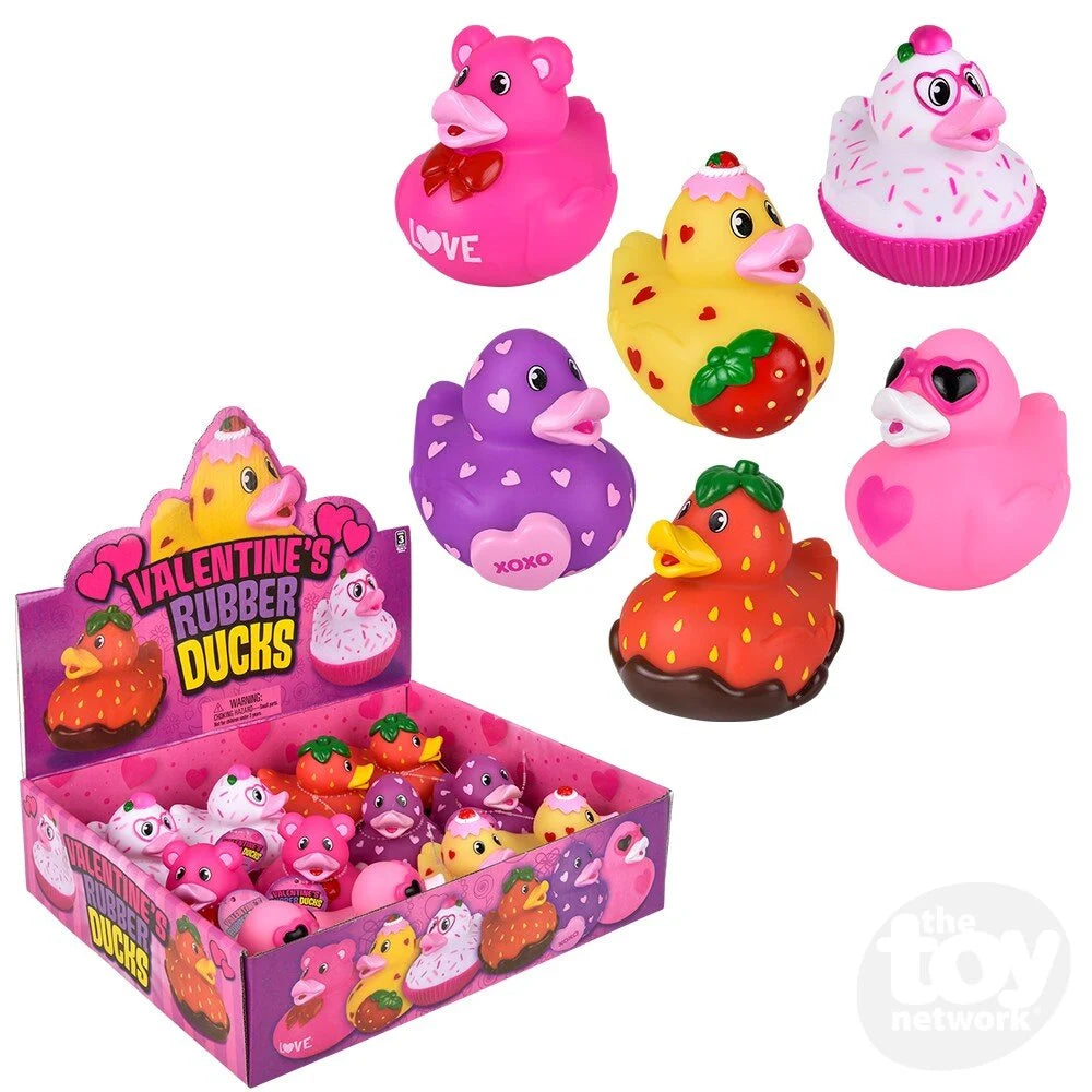 Valentine's Day Rubber Ducks 3.5"