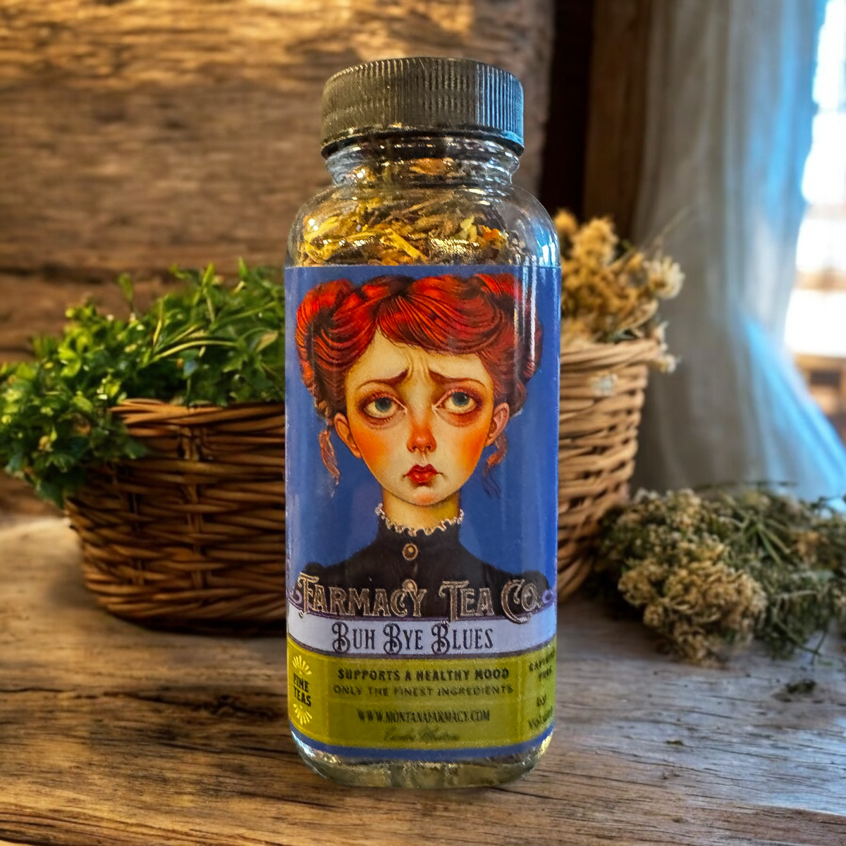 Buh Bye Blues Mental Wellness & Sad Support Vintage Tea