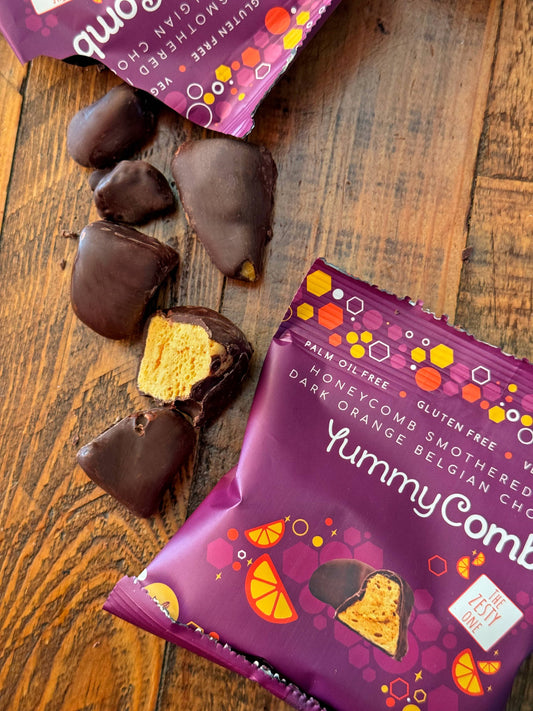 70% Dark Orange Belgian Chocolate Honeycomb pack (40g)