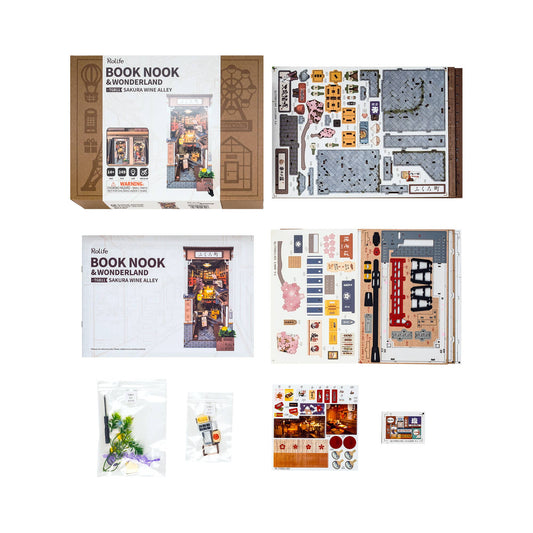 DIY Book Nook Kit: Sakura Wine Alley