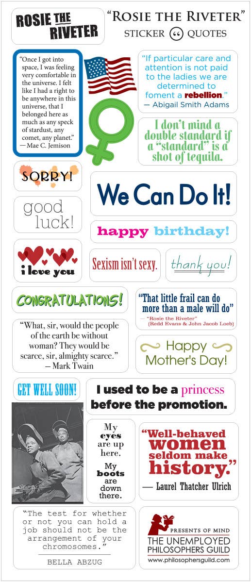 Unemployed Philosophers Guild - Rosie the Riveter Card