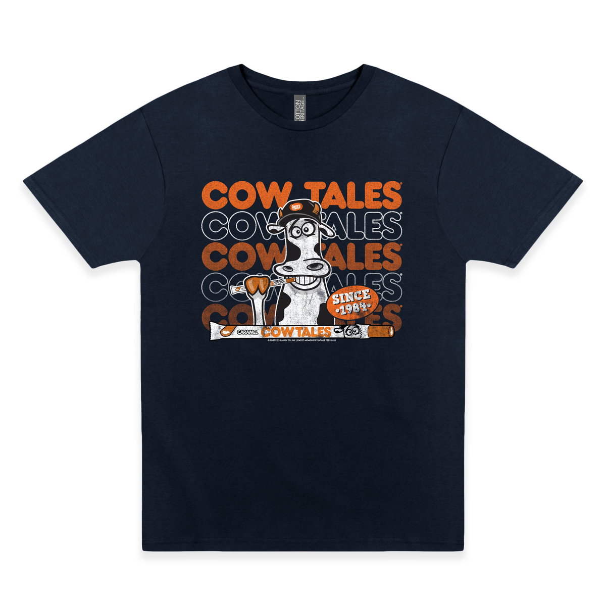 goetzes cow tales brand colors graphic t shirt retro candy brand unisex nostalgia tee