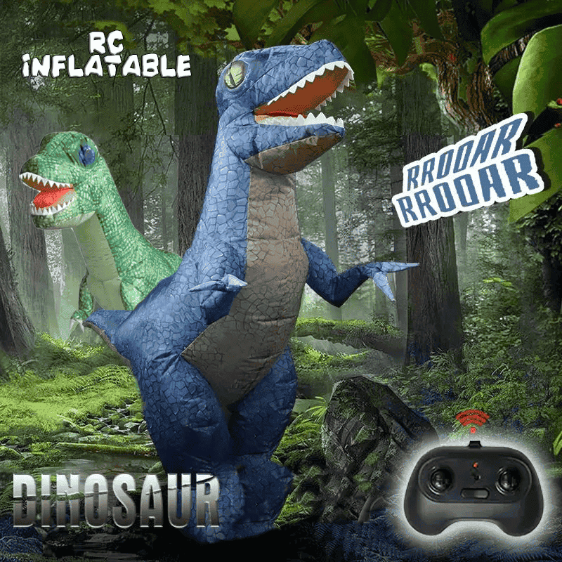 Remote Control Inflatable Dinosaur (Blue)
