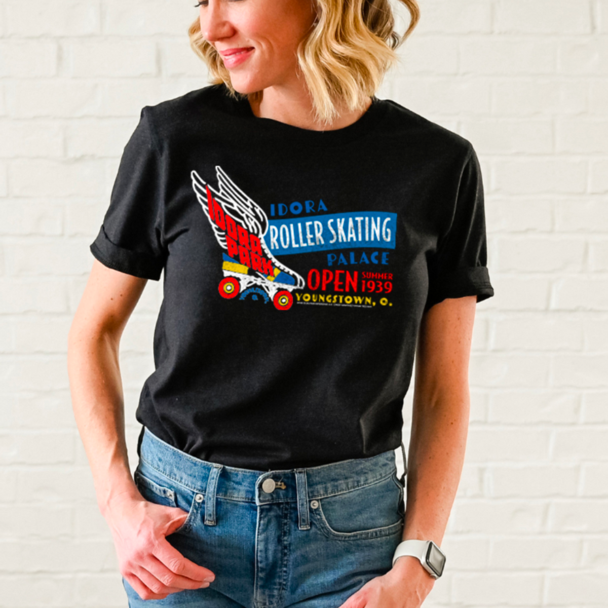 unisex idora roller skating palace shirt styled casually retro skating nostalgia outfit