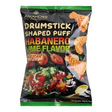 Drumstick Shaped Puff Mexican Habanero Lime 60g