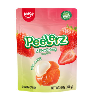 Amos Gummy Peelerz Strawberry 6oz