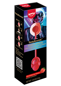Amos Tastysounds Strawberry Lollipop