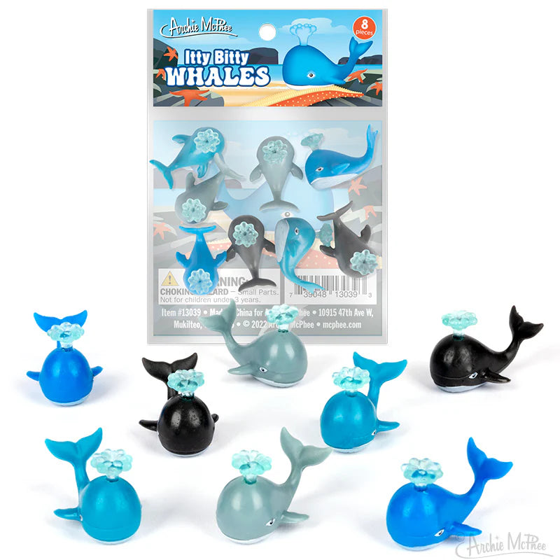Itty Bitty Whales (Pack of 8)