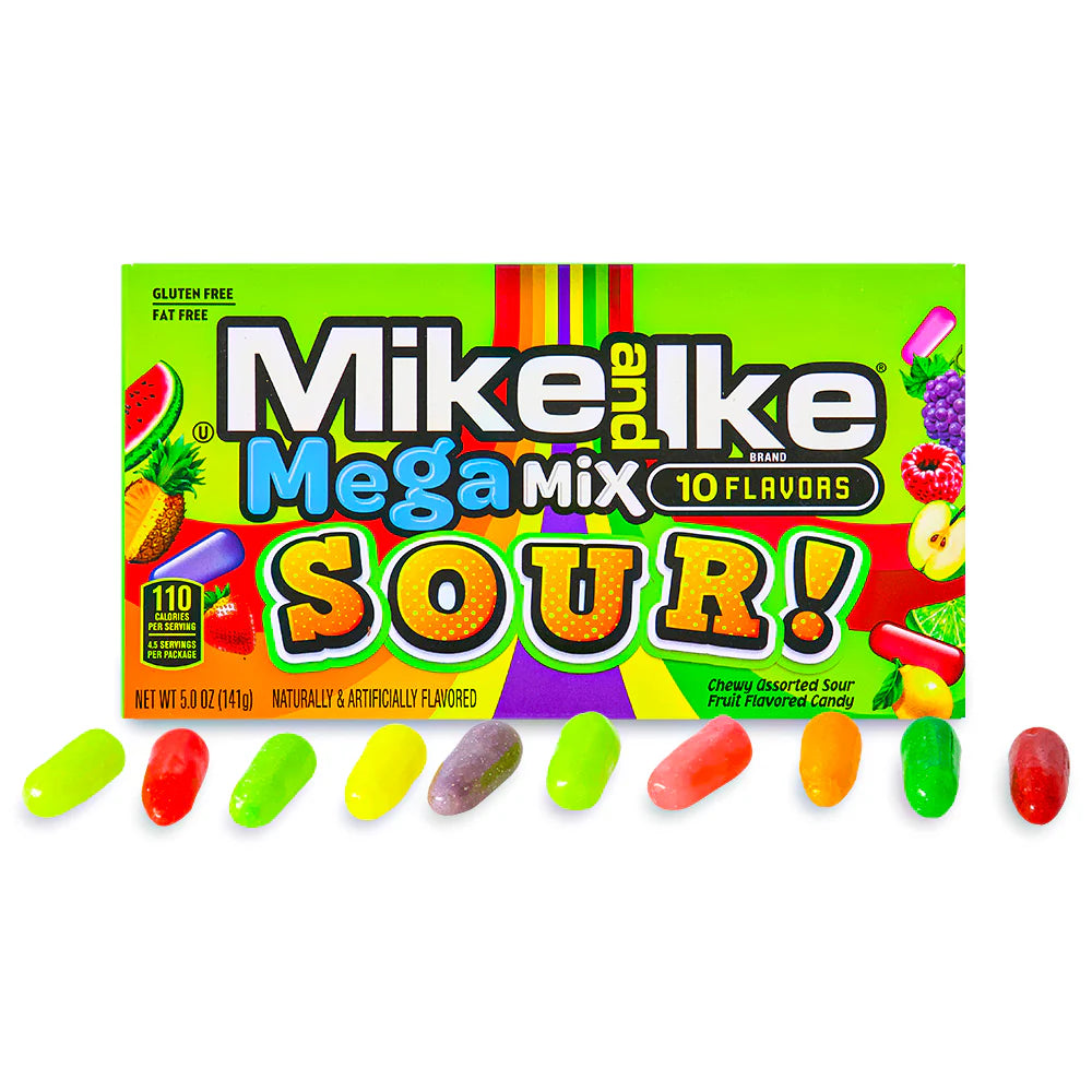 Mike & Ike Mega Mix Sour - 4.25oz Theater Box