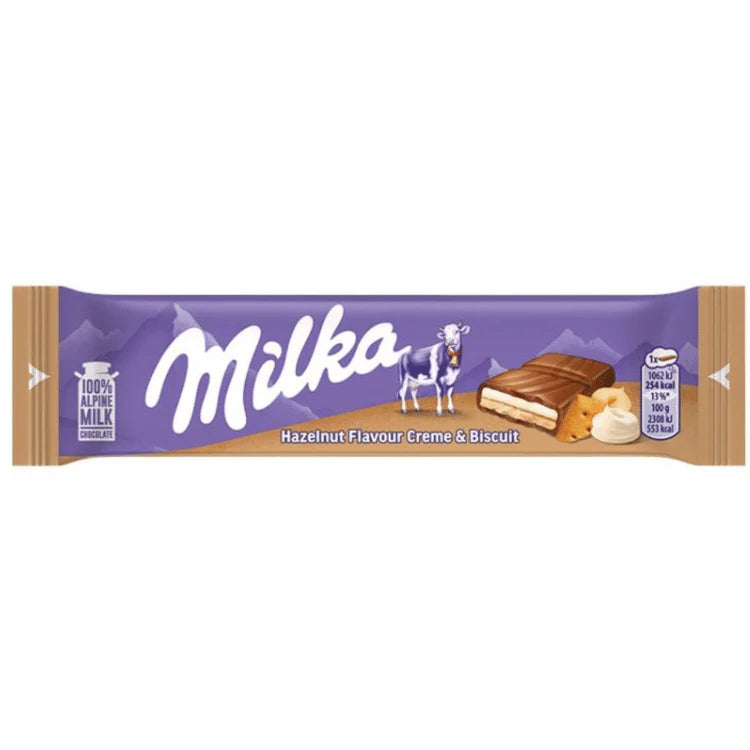 Milka Hazelnut Crème & Biscuit Bar 1.60z (Germany)