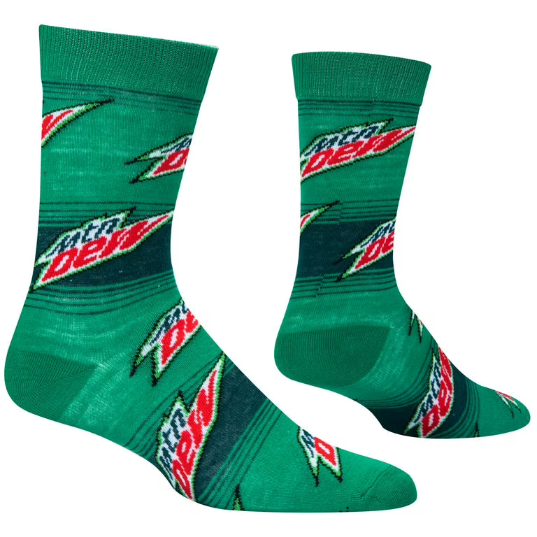 Mountain Dew Stripes - Mens Crew Folded