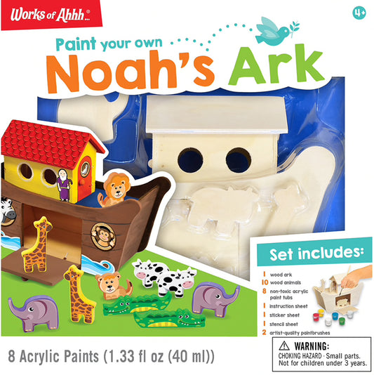 Noah's Ark Wood Paint Kit