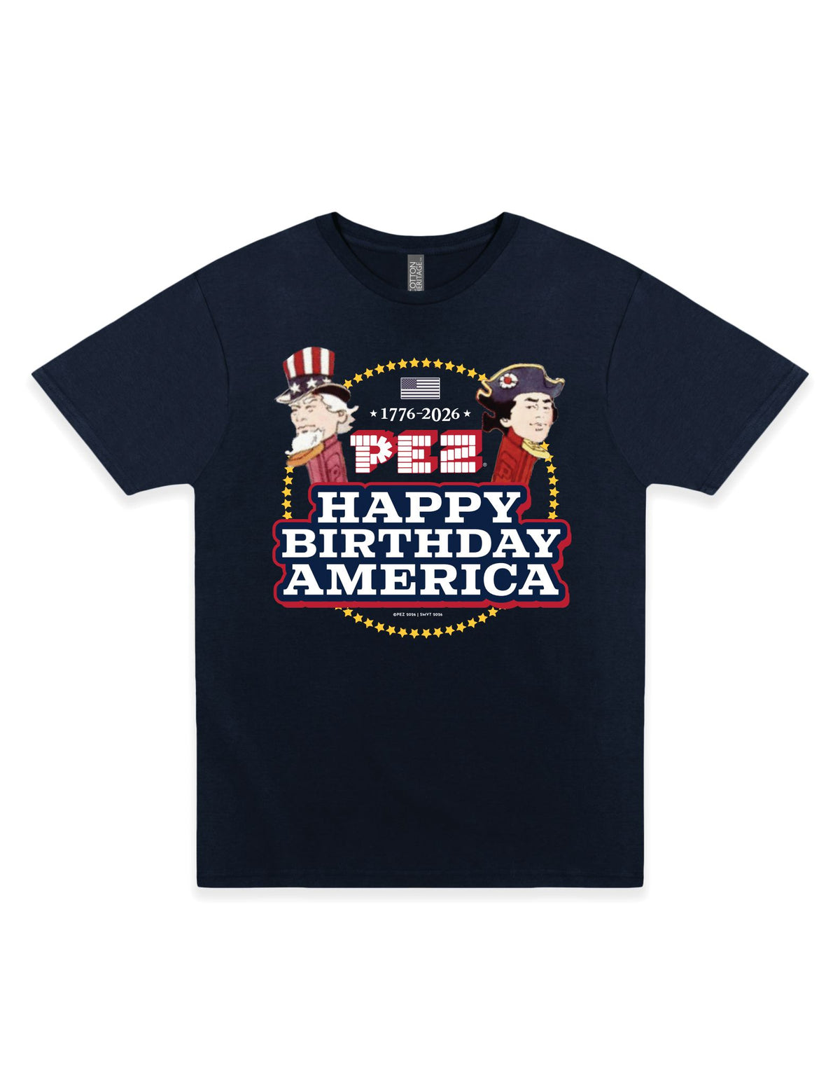 pez happy birthday america 1776 2026 patriotic graphic t shirt america 250 celebration unisex tee