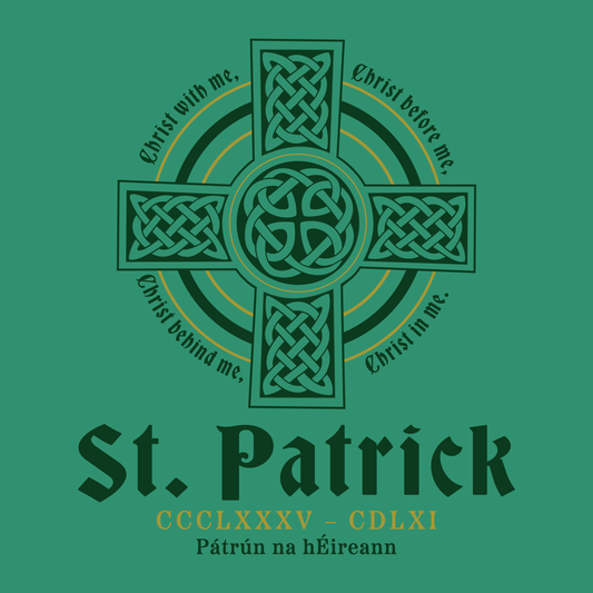 close up of saint patrick patron saint of ireland graphic
