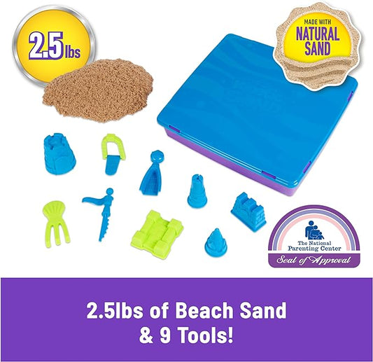 Kinetic Sand Deluxe Beach Castle Playset with 2.5lbs of Beach Send
