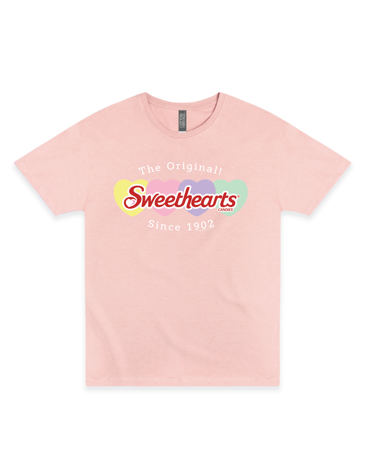 sweethearts original 02 retro candy hearts t shirt laid flat nostalgic valentine apparel