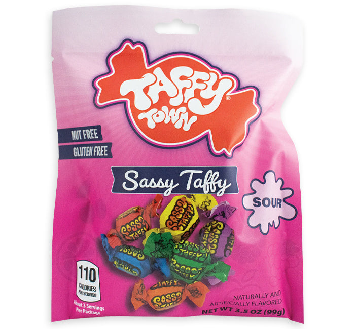 Taffy Town Salt Water Taffy Peg Bag- Sassy 3.5oz