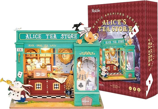 DIY Miniature House Kit: Alice's Tea Store