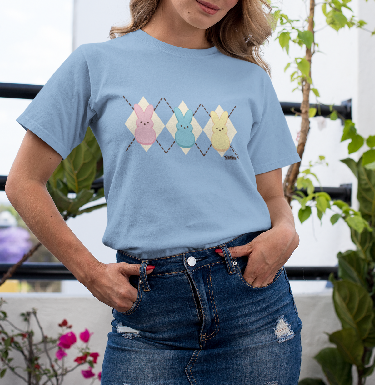 PEEPS® Pastel Argyle Tee