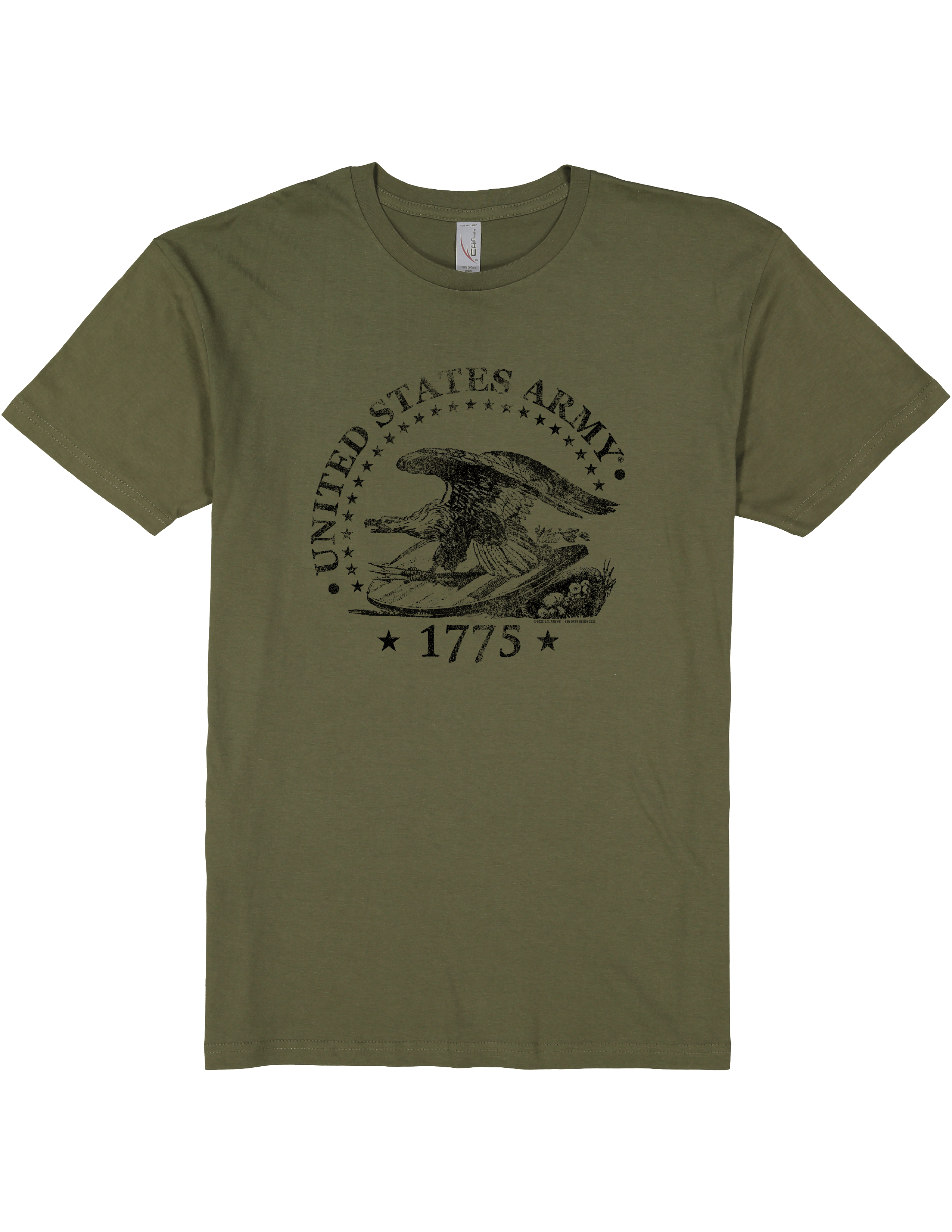 Vintage Historical Army Est. 1775 T-Shirt - Military Green T-Shirt