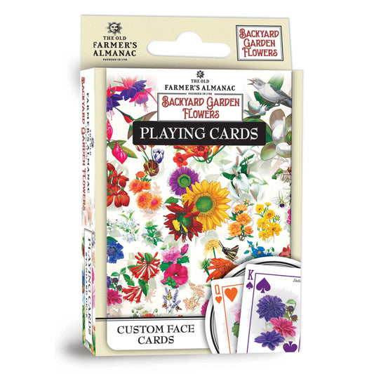 Farmer's Almanac - Backyard Garden Flowers Playing Cards