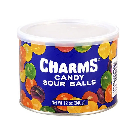 Charms Hard Sour Candy Balls Canister