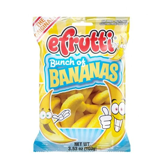 efrutti Bunch of Bananas Gummi Candy 3.5 oz. Bag – Sweet Memories Vintage  Tees & Candy