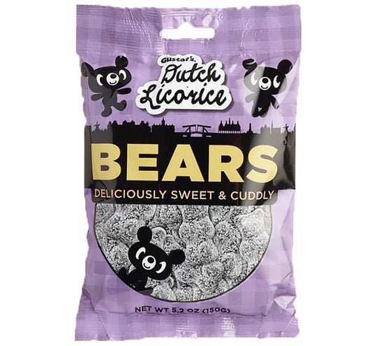 Gustafs Licorice Sugared Bears Peg Bag