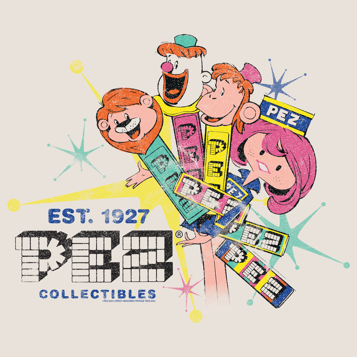 PEZ® Retro Assorted Fruit Candy Collectibles Tee