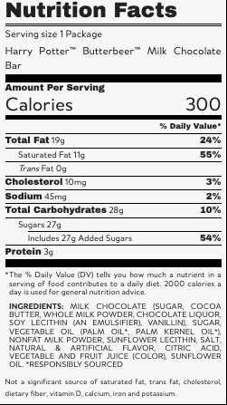 Harry Potter™ Butterbeer™ Milk Chocolate Bar - 1.87 oz