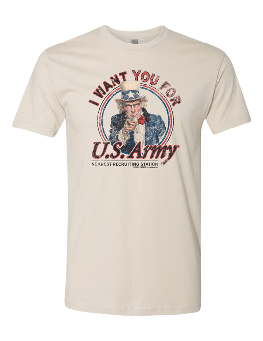 U.S. Army Uncle Sam | I want YOU for U.S. Army® | Historical War Poster | Vintage Natural Unisex Tee