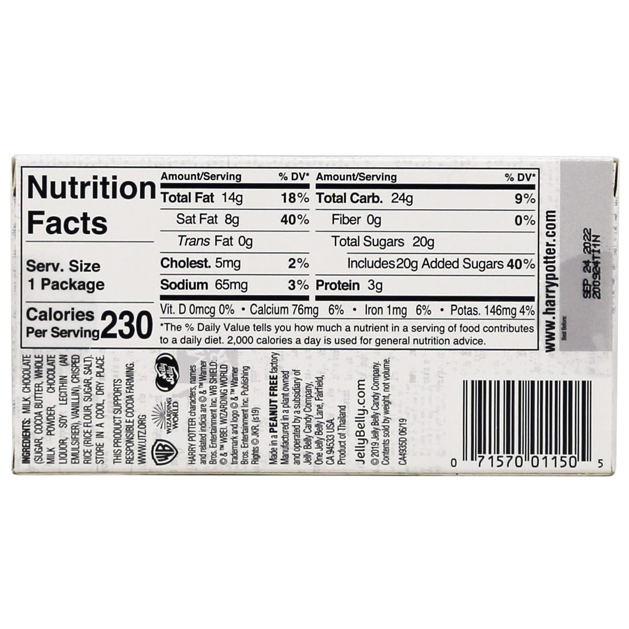 Harry Potter™ Platform 9 3/4 Ticket To Hogwarts Chocolate Bar - 1.5 oz