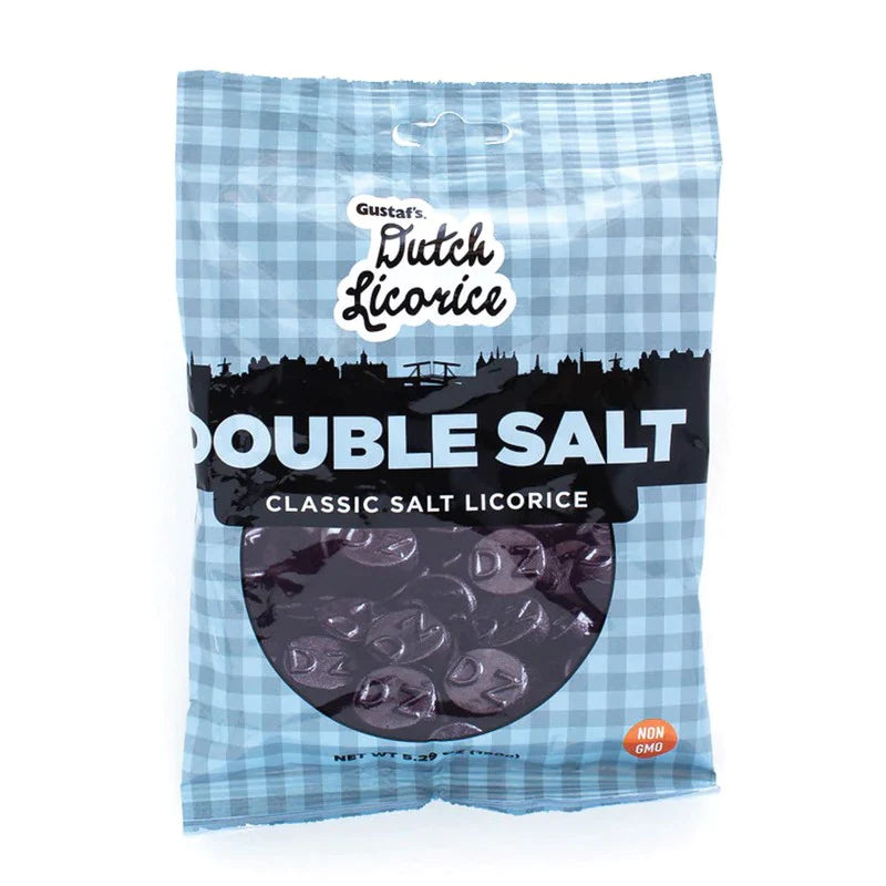 Gustaf s Dutch Licorice Double Salt Classic Salt Licorice 5.2 oz