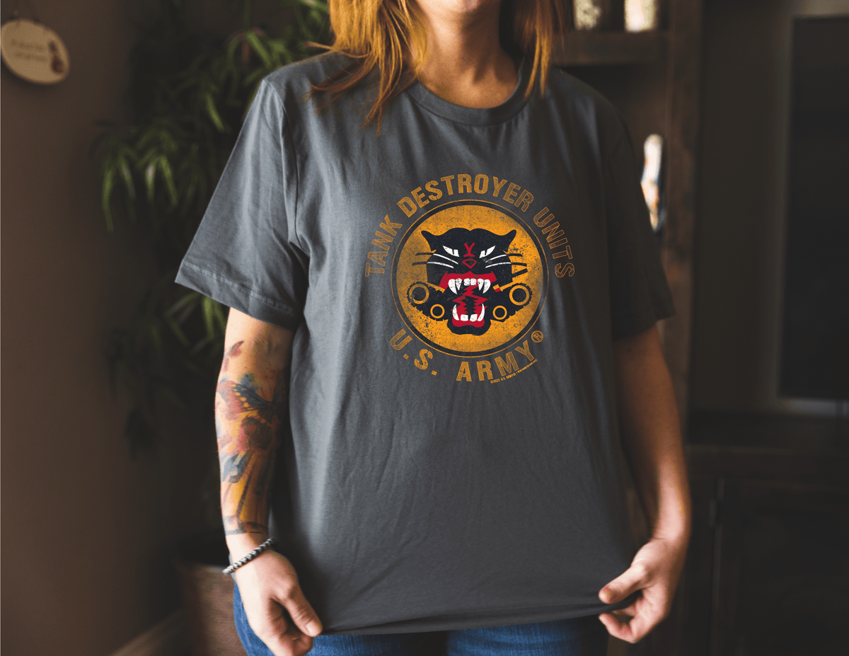 unisex us army tank destroyer t shirt styled casually military heritage outfit