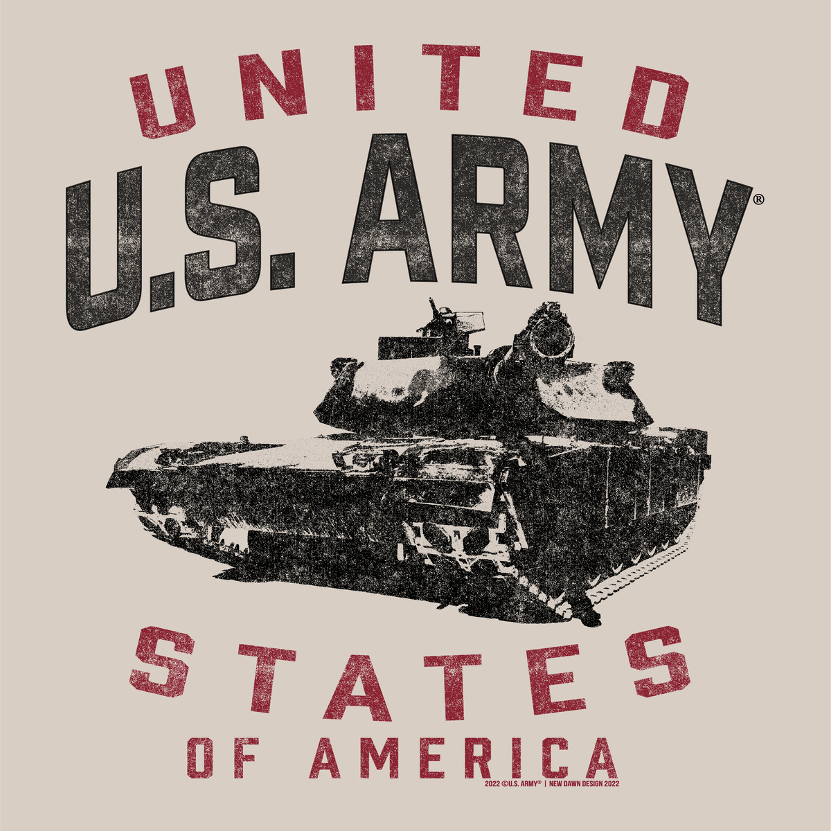 close up of us army tanker vintage graphic