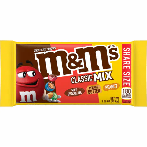 M&M 2.5oz Bar Share Size Classic Mix
