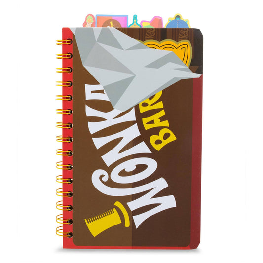 Toynk - Willy Wonka Bar 5-Tab Spiral Notebook With 75 Sheets