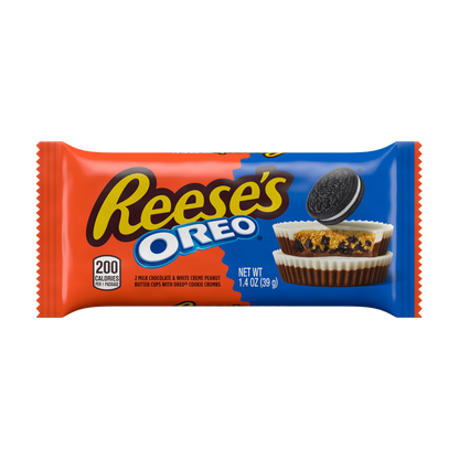 Reese's Oreo Milk Chocolate & White Creme Cups Filled with Peanut Butter & Oreo Cookie Pieces 1.4oz