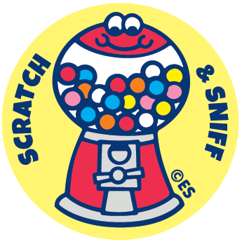 EverythingSmells, LLC - Bubble Gum Machine EverythingSmells Scratch & Sniff Stickers