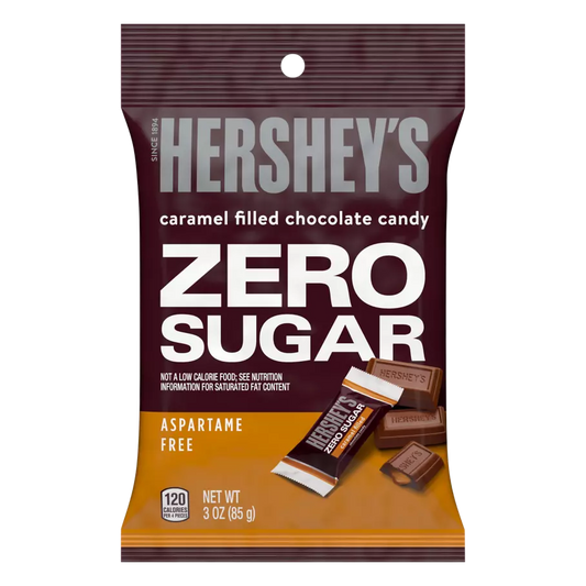 Hershey's Zero Sugar Chocolate Filled w/ Caramel Peg Bag 3oz