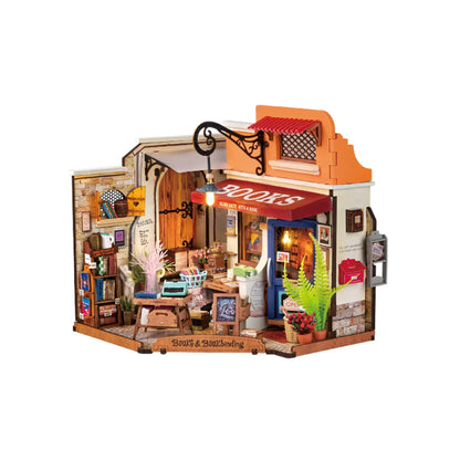 DIY Miniature House Kit: Corner Bookstore