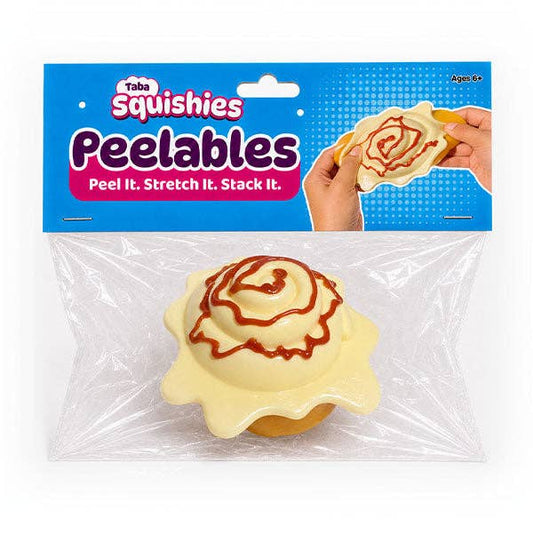 Taba Squishies® Peelables Deluxe Premium Silicone Fidget Toy (1pc) Cinnamon Bun