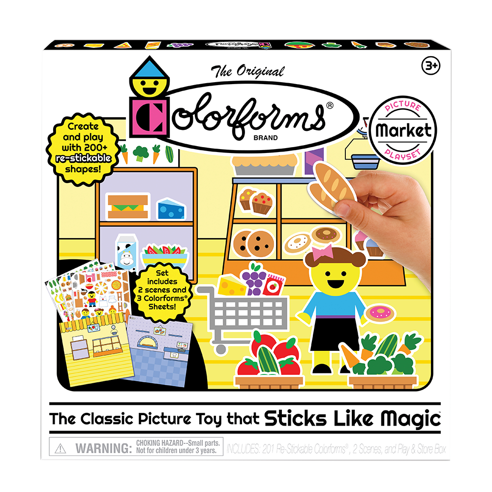 Colorforms Playset- Market – Sweet Memories Vintage Tees & Candy