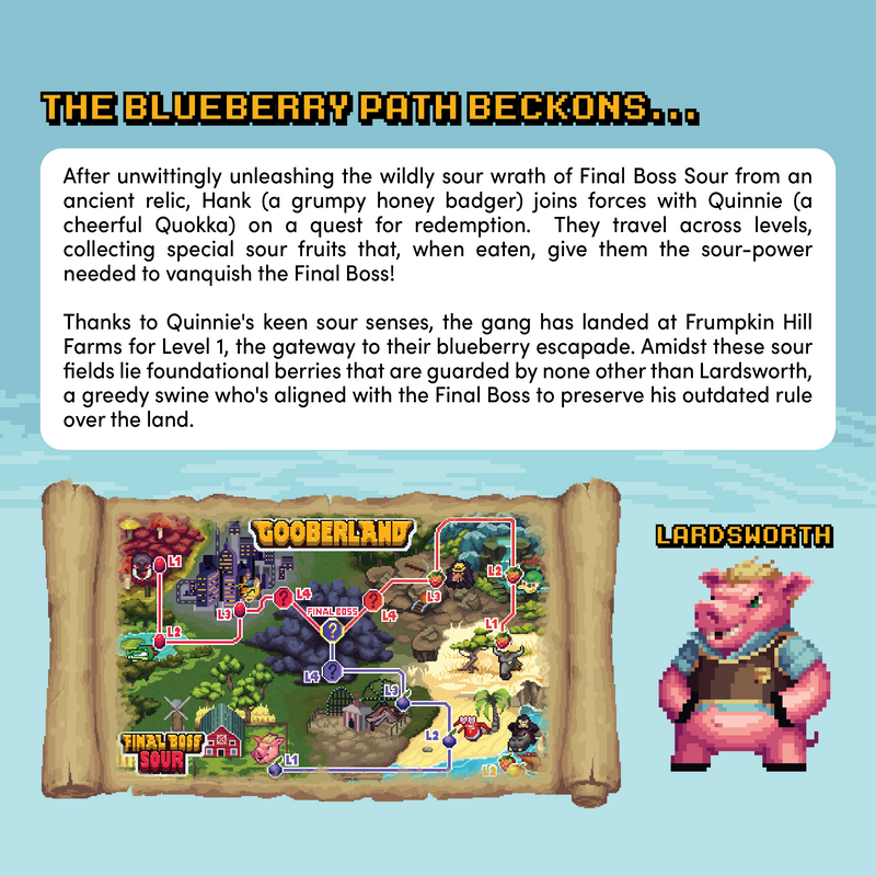 Final Boss Sour - Level 1 Sour Blueberry Retail Display PDQ (12 Count)