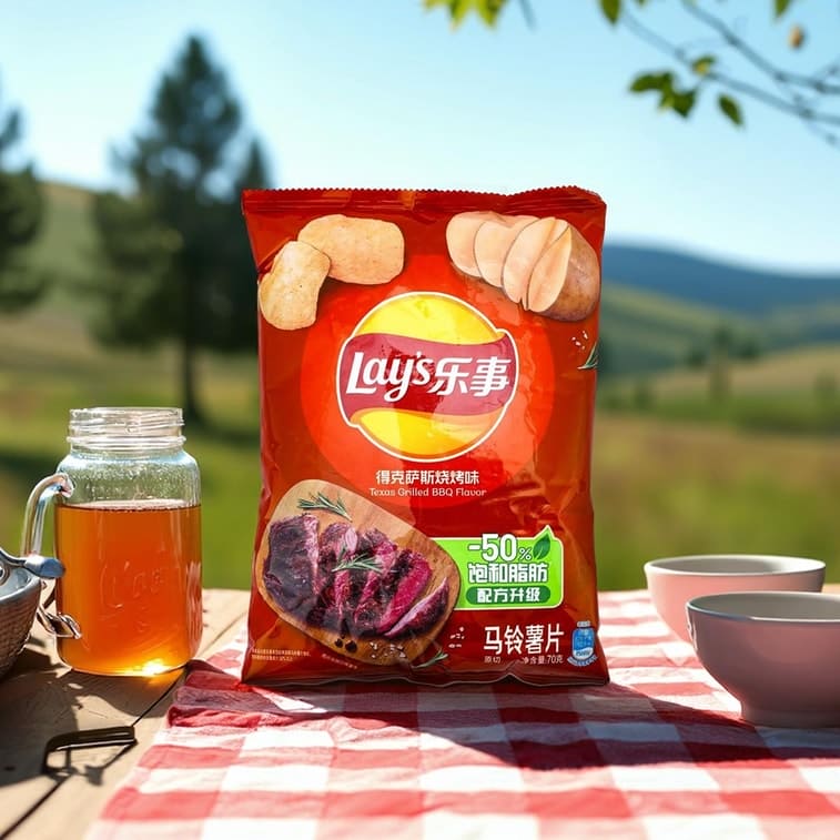 Texas Grilled BBQ Potato Chips, 2.46oz