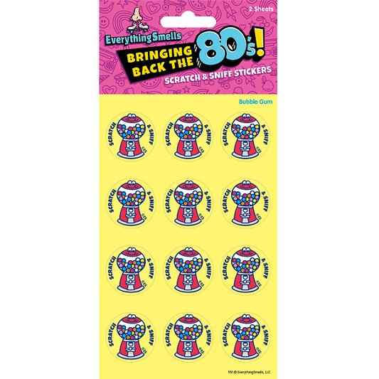 EverythingSmells, LLC - Bubble Gum Machine EverythingSmells Scratch & Sniff Stickers