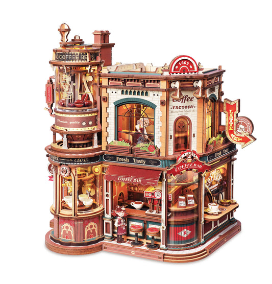 DIY Wooden Puzzle: Dream Coffee Factory