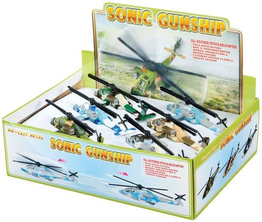 Sonic Gunship Helicopter, Pull Back Action
