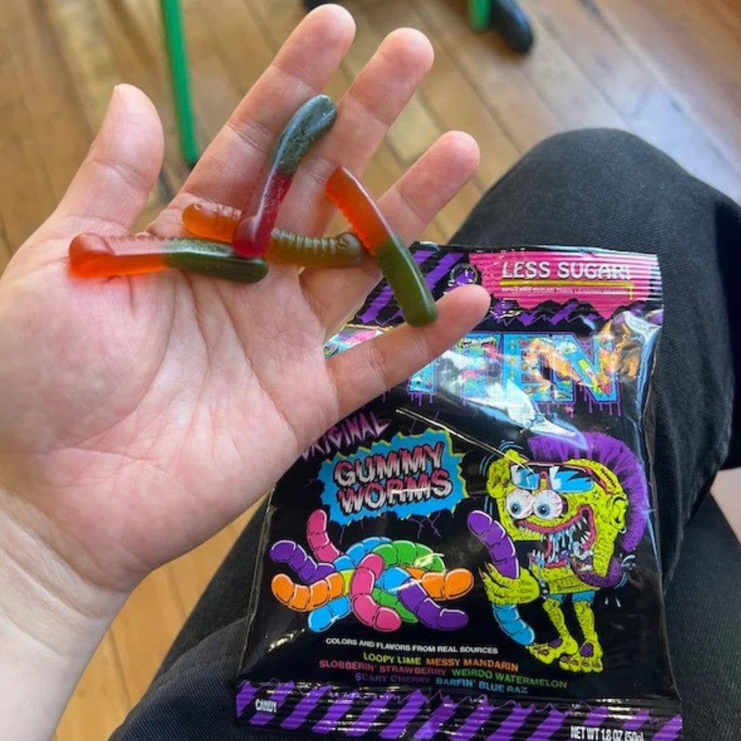 Original Gummy Worms Candy: GF, Prebiotics, Low Sugar